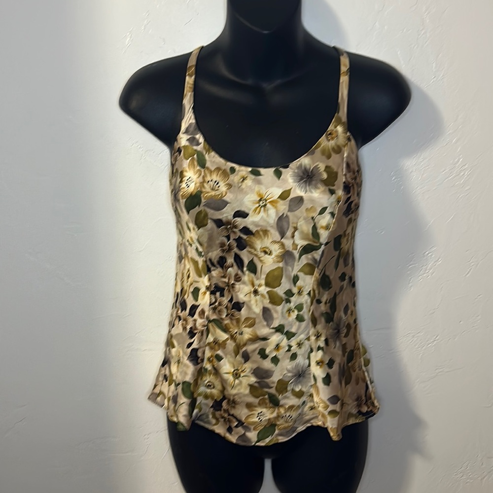 Vintage Victoria’s Secret floral silk tank top S